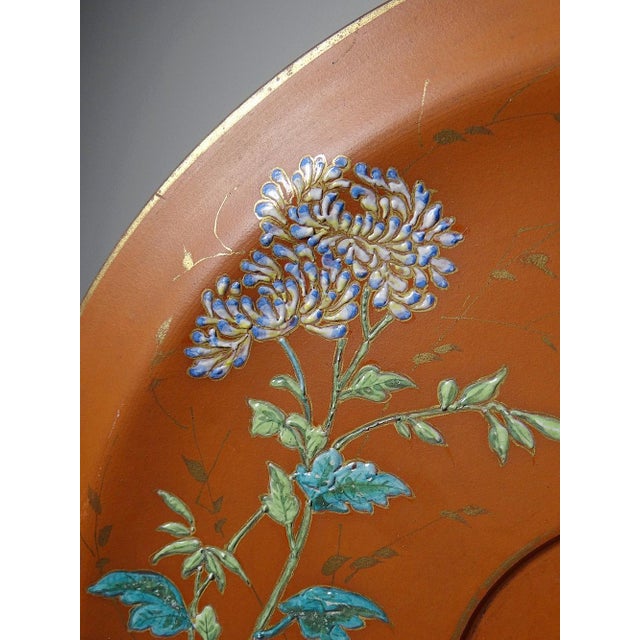 Large Antique Japanese Clay Dish, 1890s For Sale - Image 14 of 16