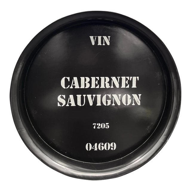 Ballard Designs Cabernet Sauvignon Large Wine Barrel Wall Plaque Tray For Sale