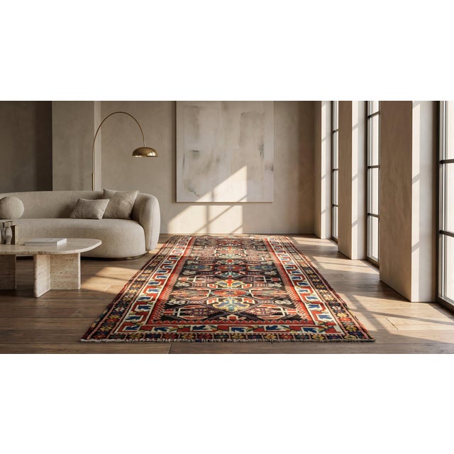 19th Century Caucasian Kazak Carpet ( 3'2" x 7'8" - 97 x 234 ) For Sale - Image 12 of 14