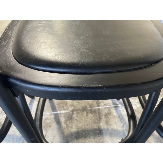 Wood Lucas Bar Stools - Pottery Barn For Sale - Image 7 of 8