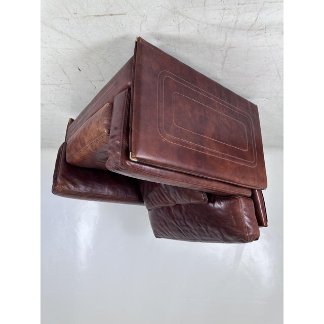 1970s Vintage Leather Chairs from Roche Bobois, 1970s, Set of 2 For Sale - Image 5 of 17