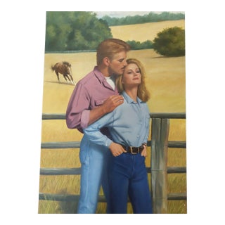 Original Harlequin Romance Book Cover Art, Illustration, Painting Signed Graf For Sale