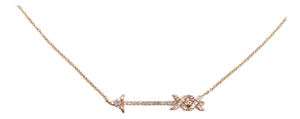 Tiffany & Co. Picasso Graffiti Diamond 18k Rose Gold Arrow Pendant Necklace