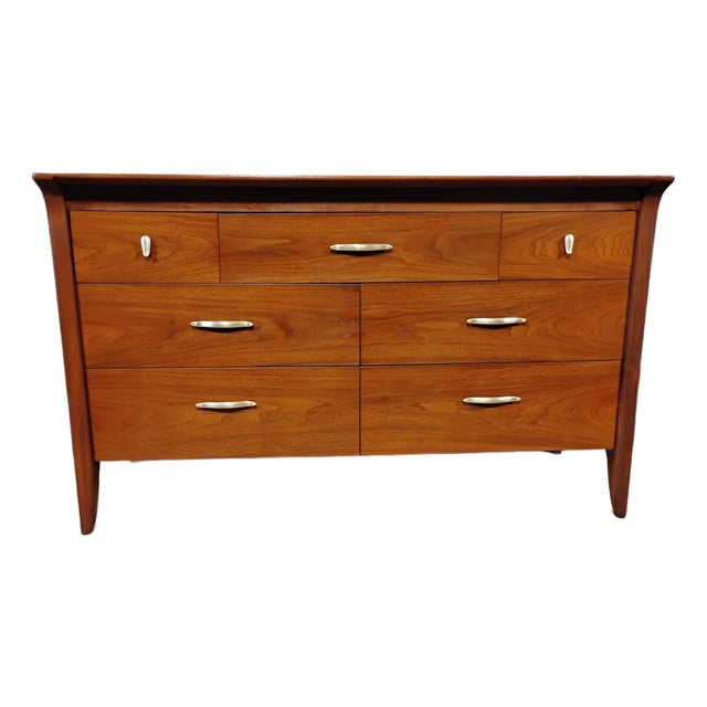 Mid 20th Century John Van Koert for Drexel Profile Mid Century Modern Lowboy Dresser For Sale