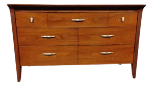 Mid 20th Century John Van Koert for Drexel Profile Mid Century Modern Lowboy Dresser Refinished