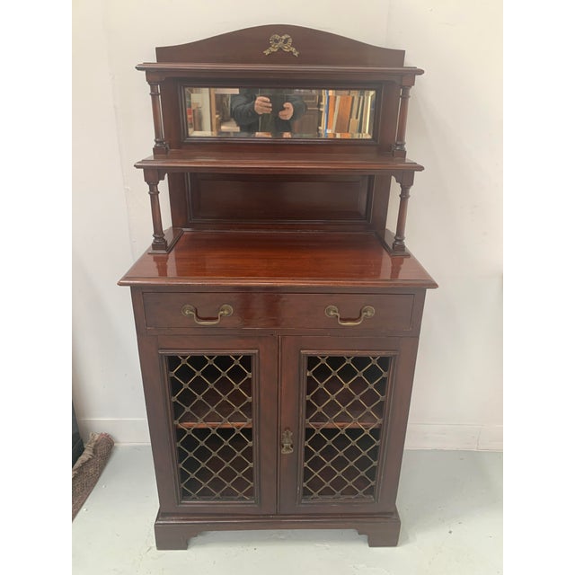 Brown Empire Style Mahogany Cupboard For Sale - Image 8 of 12