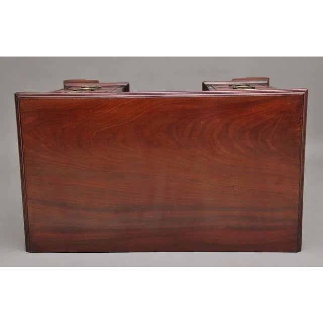 18th Century Mahogany Kneehole Desk, 1780s For Sale - Image 10 of 13