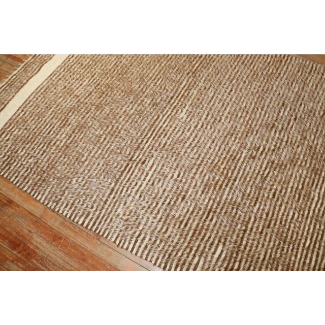 Mid 20th Century Vintage Zabihi Collection Mohair Turkish Rug - 4'6" x 6'7" For Sale - Image 5 of 8