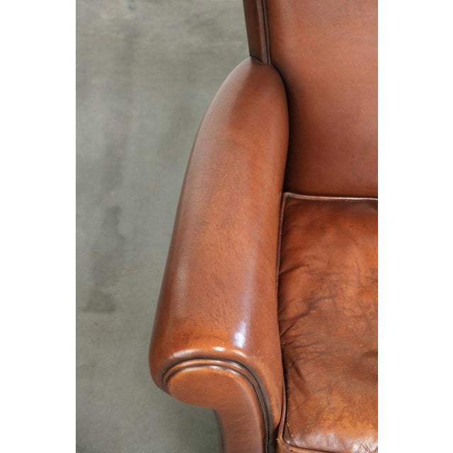Animal Skin Club Chair in Sheepskin Leather For Sale - Image 7 of 14