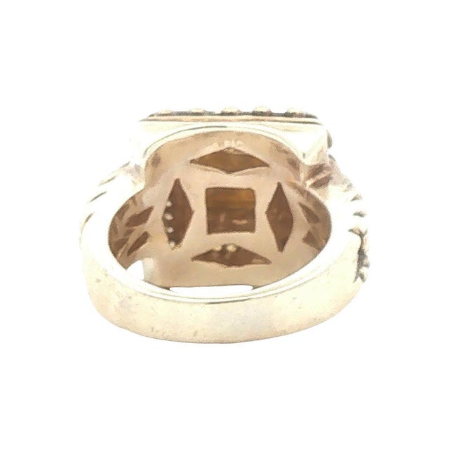 Contemporary Late 20th Century Sterling and 18k With Diamond Ring by Fred Samuel Benham BJC, Size 7 For Sale - Image 3 of 3