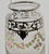Transparent Antique Bohemian Etched Glass Vase W/Floral Enamel and Sterling Silver Overlay For Sale - Image 8 of 13