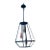 Contemporary Faceted Geometric Lantern Shape Three Light Pendant For Sale