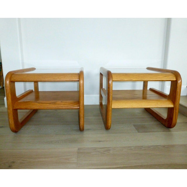 Mid Century Lou Hodges Design Mersman Waldron Comfort End Tables A Pair Chairish