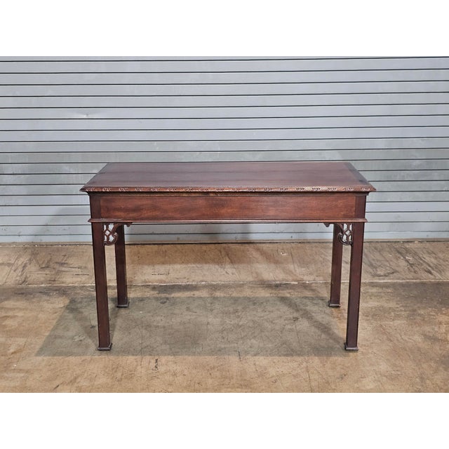 Late 20th Century Baker Historic Charleston Chinese Chippendale Mahogany Writing Desk For Sale - Image 9 of 16