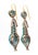 19th Century 19th Century 1.74 Carat Diamond, Turquoise, and Pearl Drop Earrings in 18k Gold - 2 Pieces For Sale - Image 5 of 9