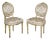 Pair French Louis XVI Style Painted Side Chairs For Sale