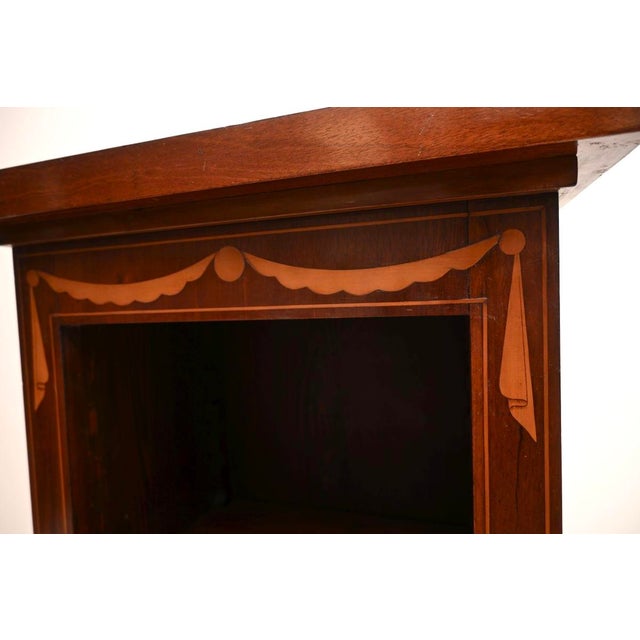 Slim Antique Georgian Open Bookcase, 1900 For Sale - Image 9 of 11