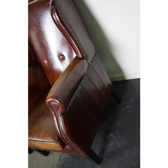 Vintage Dutch Cognac Leather Club Chairs, the Netherlands, Set of 2 For Sale - Image 5 of 18