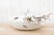 White Large Metal Strap White Bowl For Sale - Image 8 of 9
