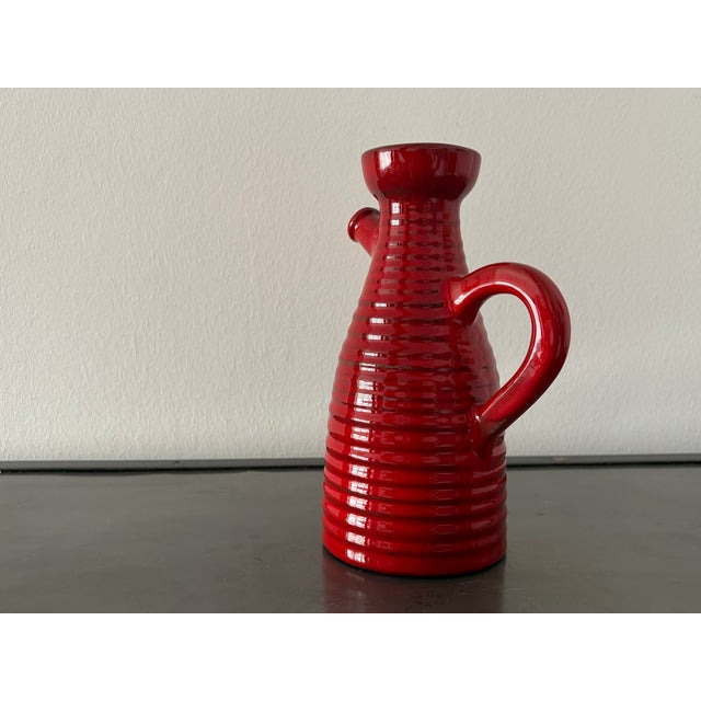 Vintage Red Jug from Marei Keramik, Germany, 1970s For Sale - Image 10 of 18