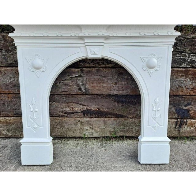 Victorian Arched Cast Iron Fireplace Surround For Sale - Image 9 of 17