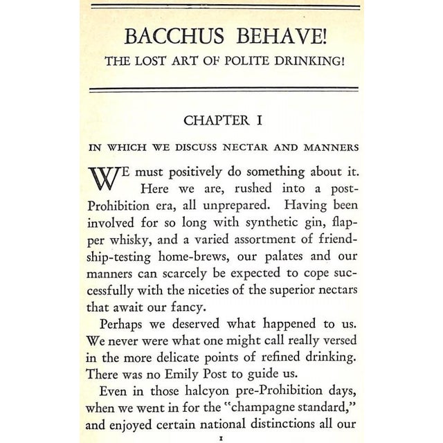 "Bacchus Behave! The Lost Art of Polite Drinking" 1933 Whitaker, Alma For Sale - Image 4 of 6