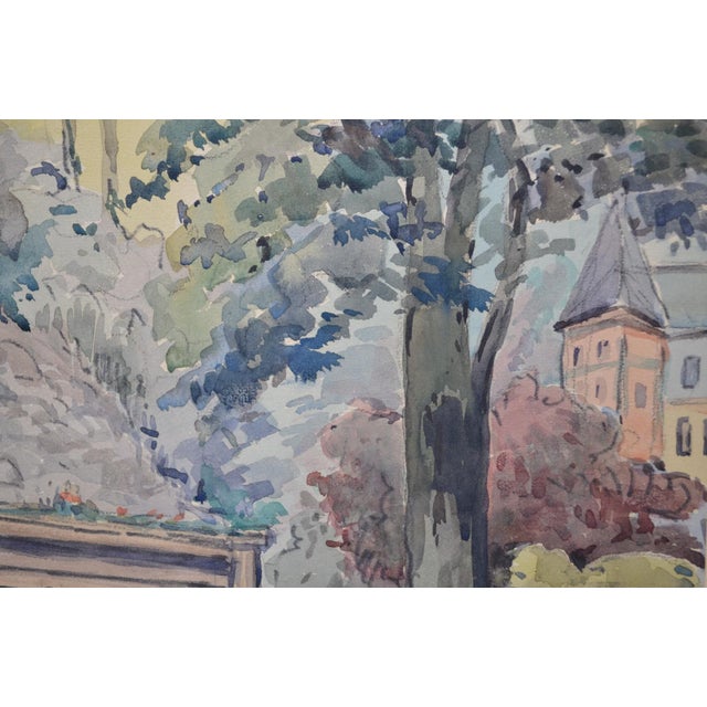 Georges Massie (French 1900-1975) Watercolor "Bagnoles De L'orne. Thermal Establishment", 1957, Signed For Sale - Image 10 of 13