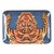 Orange Tibetan Tiger Velvet Trays, Set of 3 For Sale - Image 8 of 9