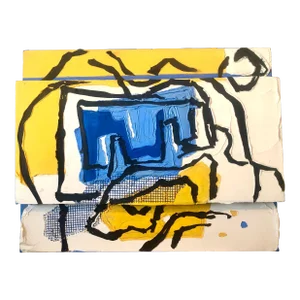 Judy Rifka Abstract Expressionist Oil Painting, 1983