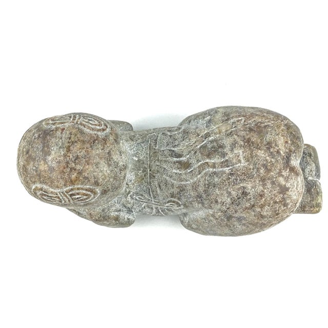 Tan Hand Carved Antique Stone Sculpture For Sale - Image 8 of 13