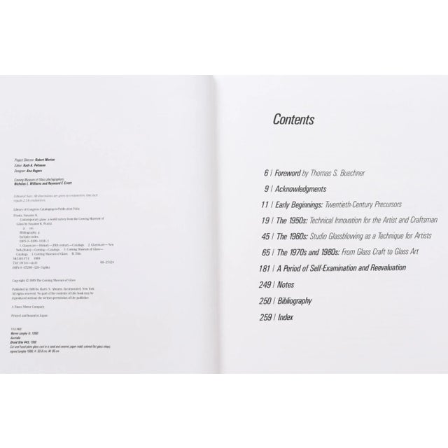 Contemporary Glass by Susanne K. Franz. Hardcover book with dustjacket, published in 1989 by Harry N. Abrams, Inc. of New...