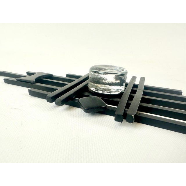 Danish Modernist Iron & Glass Wall Candleholder from Dantoft, 1960s For Sale - Image 14 of 16