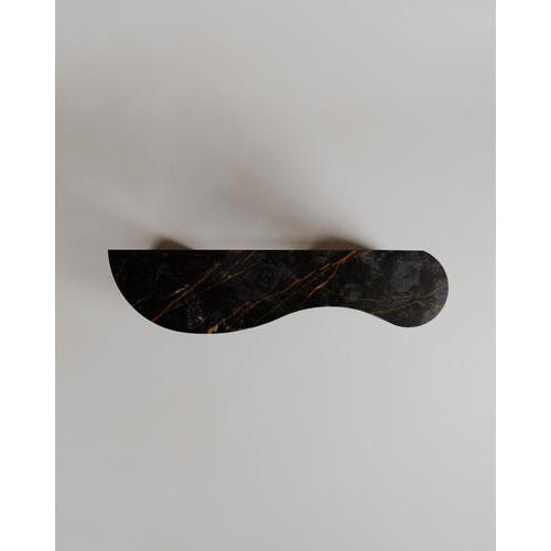 Stone White Marble Stone Curved Organic Dune Console by Esther Knopfler For Sale - Image 7 of 16