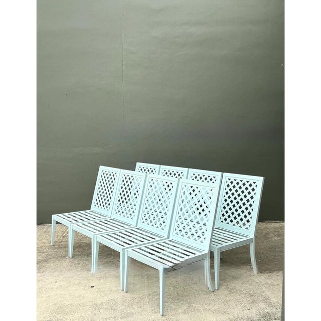Vintage McKinnon and Harris Trellis Dining Chairs - Set of Eight For Sale - Image 10 of 13