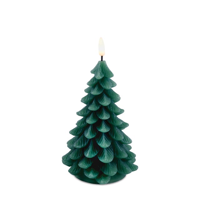 2020s LED Pine Tree Candle (Set of 2) For Sale - Image 5 of 5