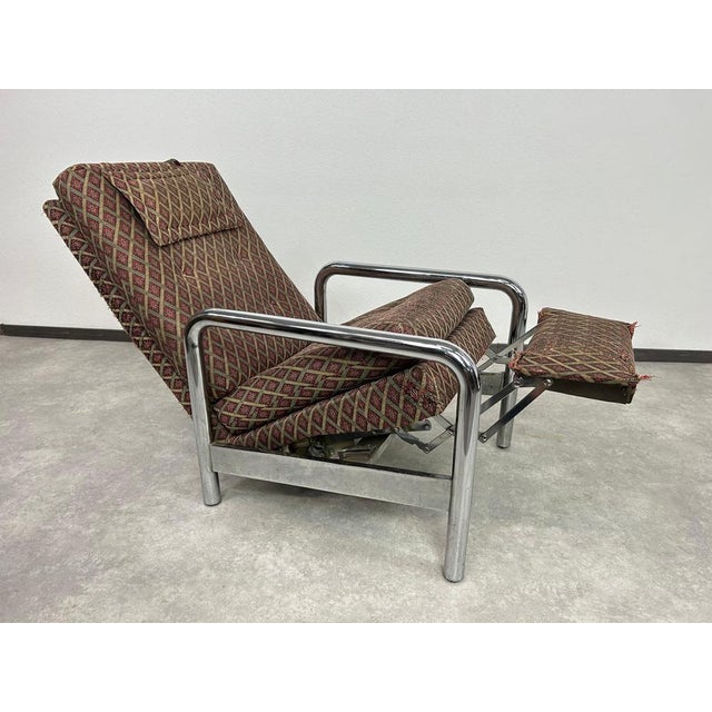 Milo Baughman Vintage Tubular Chrome Recliner by Milo Baughman for James Inc., 1970s For Sale - Image 4 of 9