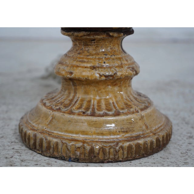 Yellow Pair John Richard Art Pottery Urn Style Table Lamps For Sale - Image 8 of 10