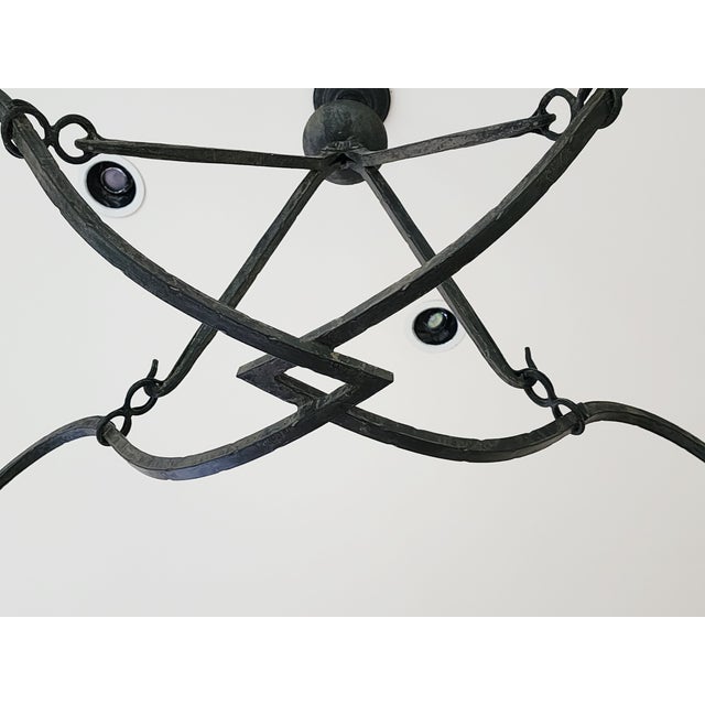 Metal Dennis & Leen Gothic Iron Chandelier For Sale - Image 7 of 9