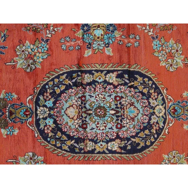 1970's Persian Silk Qum, 3'6" X 5'1" For Sale - Image 4 of 7