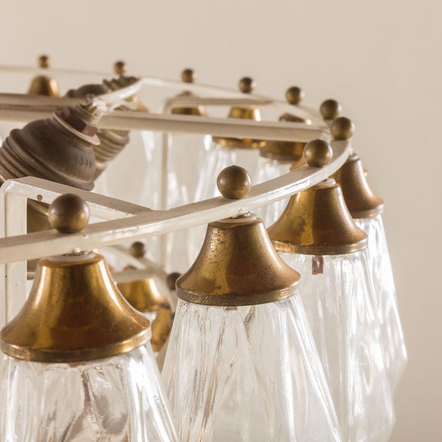 Poliedri Chandelier by Carlo Scarpa for Venini, Italy, 1960s For Sale - Image 9 of 13