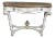 Italian Style Walnut Carved and Cream Painted Console Table For Sale