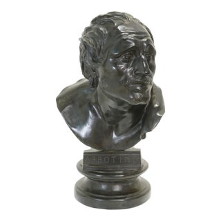 Early 20th Century Arrotino Knife Sharpener Classical Sculpture - Life Size Bronze Bust Fonderia Artistica Chiurazzi For Sale