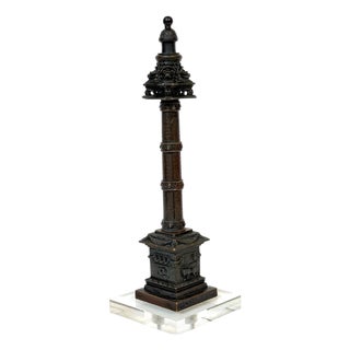 Ferdinand Barbedienne French Grand Tour Bronze Paschal Column, circa 1870 For Sale