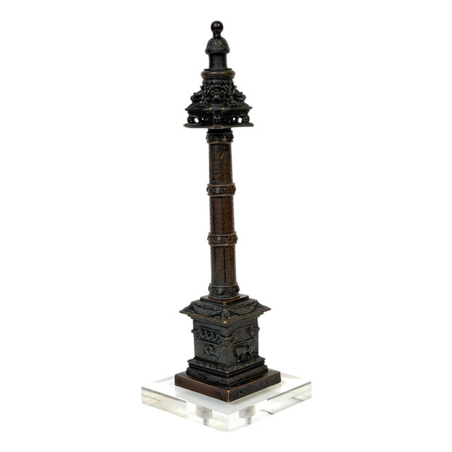 Ferdinand Barbedienne French Grand Tour Bronze Paschal Column, circa 1870 For Sale