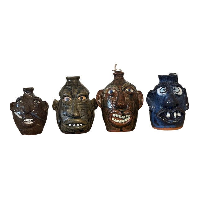 Four Face Jugs That Every Collector Should Have! For Sale