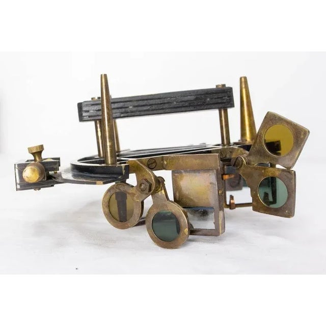 English Antique Brass and Walnut Sextant Box by Henry Barrow, 1880s, Set of 4 For Sale - Image 9 of 18