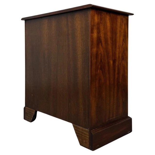 Metal 20th Century Georgian Hardwood Serpentine Chest of Drawers For Sale - Image 7 of 12