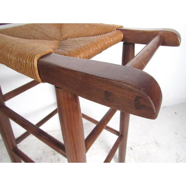Charlotte Perriand Style Rush Seat Bar Stools - Set of 4 ...