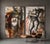 1960s Pair of Abstract Figurative Nude, 1960, Oil on Canvas For Sale - Image 5 of 10