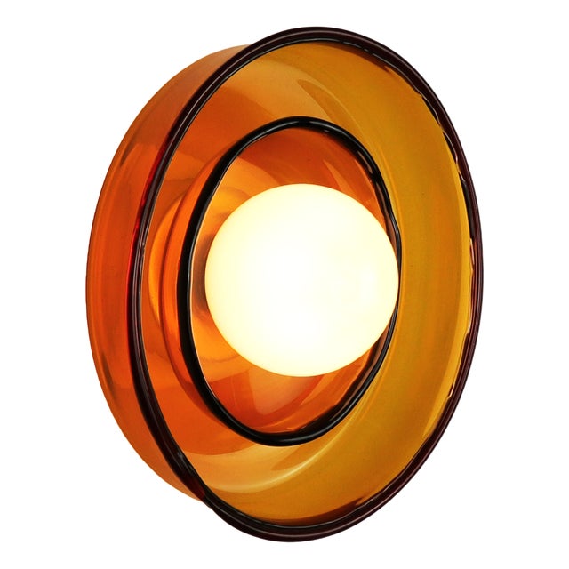 Dual-Shade Glass Wall Lamp by Naama Hofman For Sale